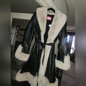 Women's faux Leather Fashion Coat